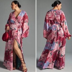 NICE Anthropologie Hutch Long-Sleeve Wrap Dress | XL